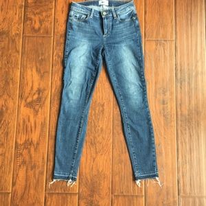 PAIGE denim skinny jeans with raw hem